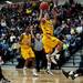 Ypsilanti junior Janeau Joubert shoots after drawing a charge in the game against Saginaw High on Tuesday, March 19. Daniel Brenner I AnnArbor.com
